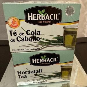 Herbacil Horsetail Tea/Te de Cola de Caballo 2 boxes each has 25 bags BRAND NEW